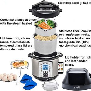 Yedi Tango, 2-in-1 Air Fryer and Pressure Cooker, 6 Quart, with Deluxe Accessory kit