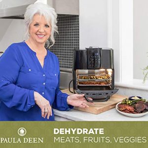 Paula Deen 13 QT (1700 Watt) XXXL Family-Sized Air Fryer Oven with Rapid Air Circulation System, Air Fry, Rotisserie, Dehydrate, Bake, Interior Light, LED Display, Touch Controls, 50 Recipes