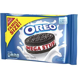 OREO Mega Stuf Chocolate Sandwich Cookies, 1 Resealable Family Size Pack