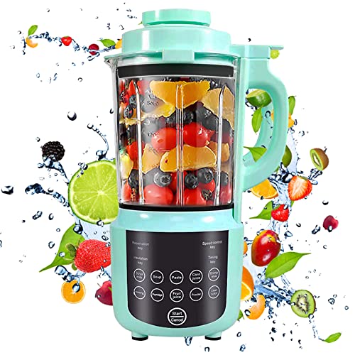 Mindore Blender for Shakes and Smoothies,57 Oz Glass Blender for Kitchen with 1200W BPA-free Jar,Professional Countertop Blender for Cooking Hot Soup,Frozen Fruit,Self-cleaning,5 Speeds (Green)