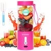 Jenoudar Portable Blender for Shakes and Smoothies,18 Oz Personal Size Blender with Rechargeable Type-C and 6 Blades, Fruit Veggie Juicer Mini Blend Jet 2 Portable Blender Cup for Travel Sport Kitchen