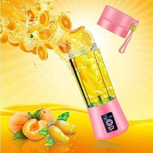 Portable Blender, Personal Blender, Small Fruit Mixer, Electric USB Rechargeable Juicer Cup, Fruit Mixing Machine Home,Travel (Pink)