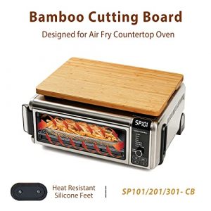 Cutting board Compatible with Ninja Foodi SP101 SP201 SP301 Digital Dual Heat Air Fryer, for Countertop Convection Toaster Oven, Heat Resistant Silicone Feet, Creates Storage Space, Protects Cabinets