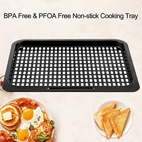 Cooking Tray for Instant Vortex Plus 10 Quart Air Fryer,3 Pcs Replacement Cooking Trays for Innsky 10.6 Quart Air Fryer Oven,Nonstic Cooking Rack,Air Fryer Replacement Parts and Accessories