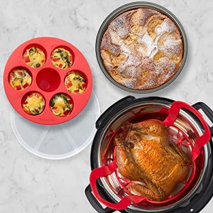 Instant Pot Official Cooking and Baking Set, Fits 6QT/8QT Electric Pressure Cooker and Duo Crisp Air Fryer Lid Combo, 5-Piece, Multicolored