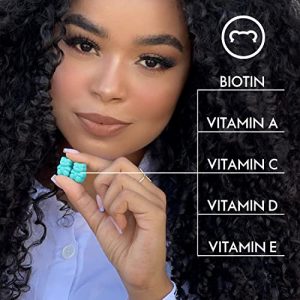 SugarBear Hair Vitamins, Vegan Gummy Hair Vitamins with Biotin, Vitamin D, Vitamin B-12, Folic Acid, Vitamin A (1 Month Supply)