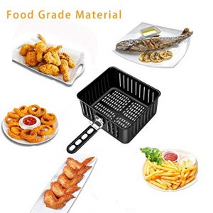 Air Fryer Oven Basket & Handle 6QT For PowerXL Gowise USA Air Fryer Oven,Air Fryer Replacement Parts and Accessories for Power AirFryer Pro, AirFryer Oven Deluxe, PowerXL Vortex Air Fryer Pro Plus