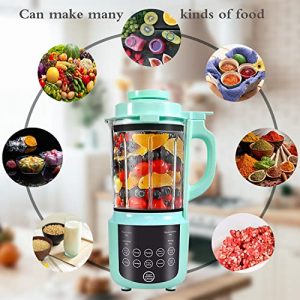 Mindore Blender for Shakes and Smoothies,57 Oz Glass Blender for Kitchen with 1200W BPA-free Jar,Professional Countertop Blender for Cooking Hot Soup,Frozen Fruit,Self-cleaning,5 Speeds (Green)