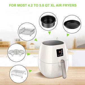 Air Fryer Accessories Set for 3.7, 5.3, 5.5, 5.8 QT,12 pieces for Gowise Phillips and Cozyna Air Fryer (7.5 inch, 12 pcs)