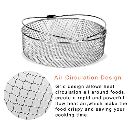 Air Fryer Basket for Instant Pot 6, 8Qt,Accessories for Air Fryer,Air Fryer Replacement Basket,Steamer Basket,Mesh Basket
