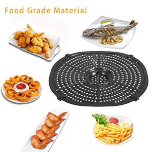 Air Fryer Replacement Grill Pan For Power XL Gowise Chefman 7QT Air Fryers,Crisper Plate,Air Fryer Replacement Parts,Air fryer Accessories, Non-Stick Fry Pan with Oil Brush,Dishwasher Safe