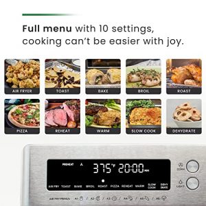 VAL CUCINE 26.3 QT/25 L Extra-Large Smart Air Fryer Toaster Oven, 10-in-1 Convection Countertop Oven Combination, Brushed Stainless Steel Finish