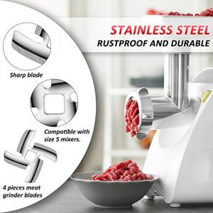Meat Grinder Blade Food Grinding Blade Stainless Steel Knife Cutter Replacement for Size 5 Meat Grinder Stand Mixers Accessories (4)