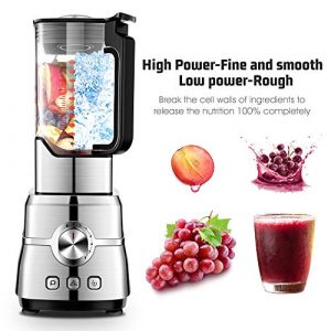 Blender Smoothie Maker, 1800W Blender for Shakes and Smoothies with High-Speed Professional Stainless Countertop, Variable speeds Control, 6 Sharp Blade, 2L BPA Free Tritan Container