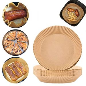 Air Fryer Disposable Paper Liner - 6.3inch Round Non-Stick Parchment Paper Liners, Oil-proof, Water-proof Cooking Baking Roasting Filter Paper for Air Fryers Basket, Microwave Oven, Frying Pan