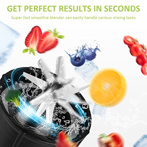 Countertop Blender , 1000W Professional Kitchen Blender High Speed Ice Blender Frozen Drinks 48 OZ Glass jar (Black)