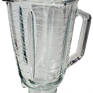 Blendin 5 Cup Square Top Glass Jar. Compatible with Oster and Osterizer Blenders
