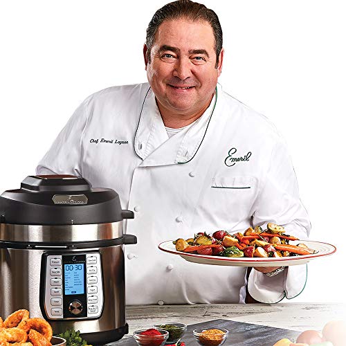 Emeril Everyday 8 QT with Accessories Pressure Air Fryer, 5 Pc Pack, Silver