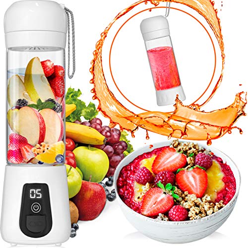 Portable Blender Lacomri – Powerful Crusher for Frozen Fruits and Veggies – Travel Blender – Mini Blender with Stainless-Steel Blades – Ideal for Healthy Juices and Smoothies