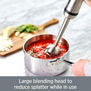 All-Clad KZ750D Stainless Steel Immersion Blender with Detachable Shaft and Variable Speed Control Dial, 600-Watts, Silver
