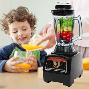 3.9L 2800W Professional Kitchen System Commercial High Speed Blender,High Performance Ice Crusher-Juicer Food Smooth Ice Cream Maker Mixer,Commercial Blender Heavy Duty Food Processor,Black and Red