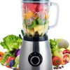 Countertop Smoothie Blender, 800w Blender for Shakes and Smoothies with 51oz Glass Jar 4 Stainless Steel Blade , Household Blender for Kitchen with 3-speed for Smoothies, Frozen Drinks, Nuts