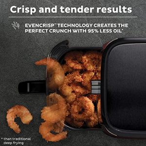 Instant Vortex 6 Quart Air Fryer, Customizable Smart Cooking Programs, Digital Touchscreen and Large Non-Stick Air Fryer Basket, Black