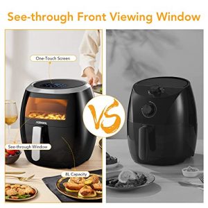 Air Fryer XL, Acekool 8.5 QT Large Airfryer with Visible Window, 8 Cooking Presets, LED Digital Touch Screen, Non-Stick Dishwasher-Safe Basket,1700W