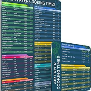 Monxook Air Fryer Accessories Air Fryer Cookbook Air Fryer Magnetic Cheat Sheet Air Fryer Accessories Cook Times Airfryer Accessory Magnet Sheet Quick Reference Guide for Cooking and Frying