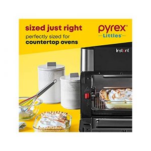 Instant Vortex Plus Air Fryer Oven 7 in 1 with Rotisserie, with 6-Piece Pyrex Littles Cookware