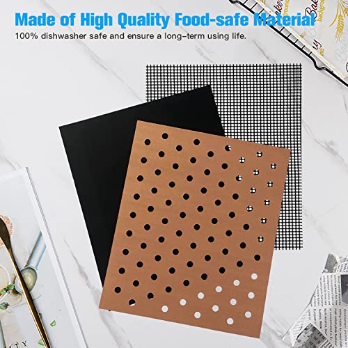 6 Packs 10" x 12" Reusable Liners for Toaster Oven Air Fryer, Replacement for Parchment Paper Liners and Countertop Oven, Accessories for Cuisinart, Ninja, Kitchenaid, Kalorik and More