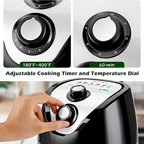 Secura Air Fryer 3.4Qt / 3.2L 1500-Watt Electric Hot XL Air Fryers Oven Oil Free Nonstick Cooker with/Recipes for Frying, Roasting, Grilling, Baking