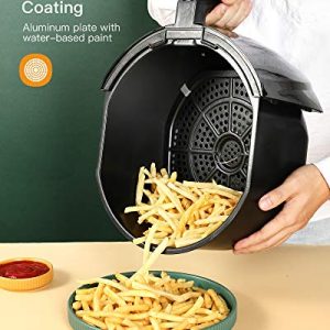 Famiworths Air Fryer, 8.9 Quart Large Electric Hot Air Fryer Oilless Cooker, Digital Touchscreen with 8 Presets, Preheat, Timer & Temperature Control, Non-stick Liner and Frying Basket, Cooking Tongs