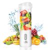 Portable Blender, Shakes and Smoothies Personal Small Blender with Rechargeable Type-C and 6 Blades, Blend Jet 2 Mini Fruit Veggie Juicer Mixer (White)