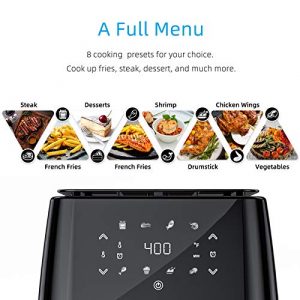 KUPPET Air Fryer, 7 Quart, 1700-Watt Electric Air Fryers Oven for Roasting/Baking/Grilling, 8 Cooking Presets, LED Digital Touchscreen, BPA-Free, ETL Listed