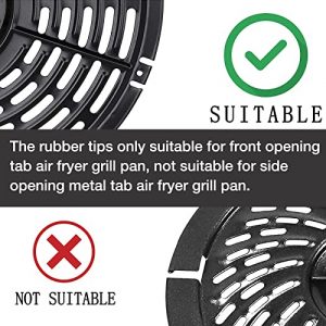 Rubber Bumpers for Instant Vortex COSORI Air Fryer, 4 Pcs Rubber Anti-scratch Protective Covers, Air Fryer Replacement Parts Rubber Tabs for Air Fryer Grill Pan (1.0 * 0.8 * 0.6 IN)