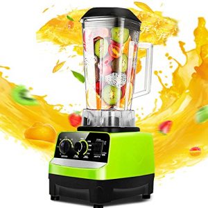 Professional Blender,Commercial Countertop Blender Smoothie Maker,1300W Heavy Duty High Speed 50000rpm/min Kitchen Smoothie Blender Food Mixer 2L for Soup,fish, Crusing Ice, Frozen Desser, Shakes and Smoothies (1300W Green)