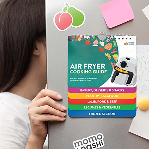 Air Fryer Cheat Sheet Magnets Cooking Guide Booklet - Air Fryer Magnetic Cheat Sheet Set Cooking Times Chart - Cookbooks Instant Air Fryer Accessories Oven Cooking Pot Temp Guide Kitchen Conversion