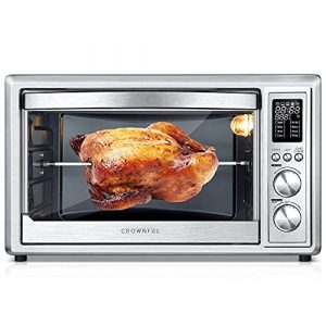 CROWNFUL 9-in-1 Air Fryer Toaster Oven, Convection Roaster with Rotisserie & Dehydrator & 32 Quart Air Fryer Oven