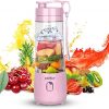 Portable Blender, Personal Size Blender for Shakes and Smoothies, 4000mAh Rechargeable Mini Travel Blender with 3D Six Blades, 13.5Oz Fruit Mixer Cup for Home, Sports, Outdoor (Upgraded, 400ML)