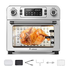 Aobosi Toaster Oven Air Fryer Oven Toaster Convection Oven Digital Countertop Rotisserie Oven Pizza Oven 10-in-1 Multi-Function Toast/Roast/Broil/Bake/Dehydrate|Large 24Qt|Recipe|1700W 16x13x16