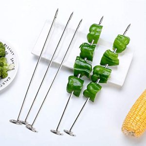 Lawenme Grill Kebab Skewers Compatible with Ninja Foodi AG300, AG300C, AG301, AG301C, AG302, AG400, IG301A, 10 Skewers Stainless Steel 7.25