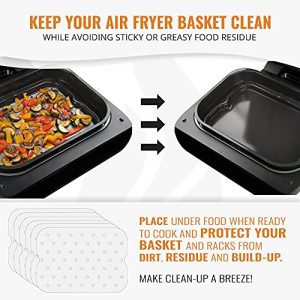 Air Fryer Parchment Paper Liners for Ninja Foodi XL Smart FG551 6-in-1 Indoor Grill, Ninja Foodi Accessories, Air Fryer Liners and Reusable Heat Resistant Mat, Air Fryer Accessories by INFRAOVENS