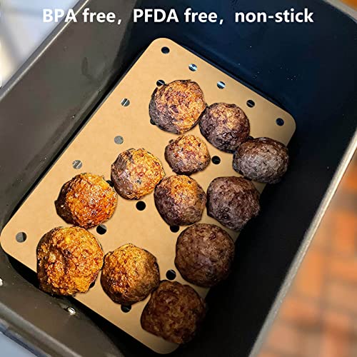 200 Piece Air Fryer Accessories for Ninja Foodi Dual Air Fryer Parchment Paper Liners Non-stick Disposable Round Baking Paper for Ninja DZ201 Foodi 6-in-1 8-qt. 2-Basket