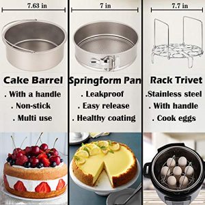 Esjay Cake Pan Set Compatible with Instant Pot 6, 8Qt, Accessories Compatible with Ninja Foodi 6.5, 8Qt, Air fry Accessories Cake Pan for 5.8 Qt