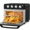 Beelicious Air Fryer Toaster Oven Combo, 6 Slice 20QT Large Air Fryer Oven, 12" Pizza Convection Oven Countertop 7 in 1, Include Accessories & Cookbook, Matte Black, ETL Certified