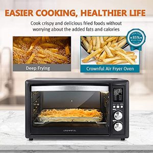 Ice Maker Machine for Countertop, 9 Ice Cubes Ready in 8-10 Minutes, and Air Fryer Toaster Oven, 32 Quart Convection Roaster with Rotisserie & Dehydrator Combo, Accessories and Recipe Included