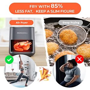 MIMODAY Air Fryer 5.8 Quart (150 Recipes Cookbook), 1500W Oven with 8 Presets, Electric Hot Oilless Cooker as Gift for Women and Mom, NonStick Detachable Basket, LED Digital Touchscreen, ETL Listed
