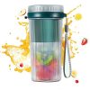 Portable Blender, Portable Blenders for Shakes and Smoothies , Blender on the go , Blender Cup Portable , PIQIUQUE Personal Size Blenders for Travel and Outdoor ( Navy Green )