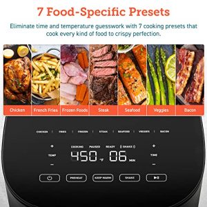 COSORI Air Fryer, 5 Qt, 9 One-Touch Cooking Functions, Dishwasher-Safe, 30 Recipes, 450℉ Airfryer Compact Oilless Small Oven, Tempered Glass Display, Nonstick Basket, Quiet, Fit for 2-4 People